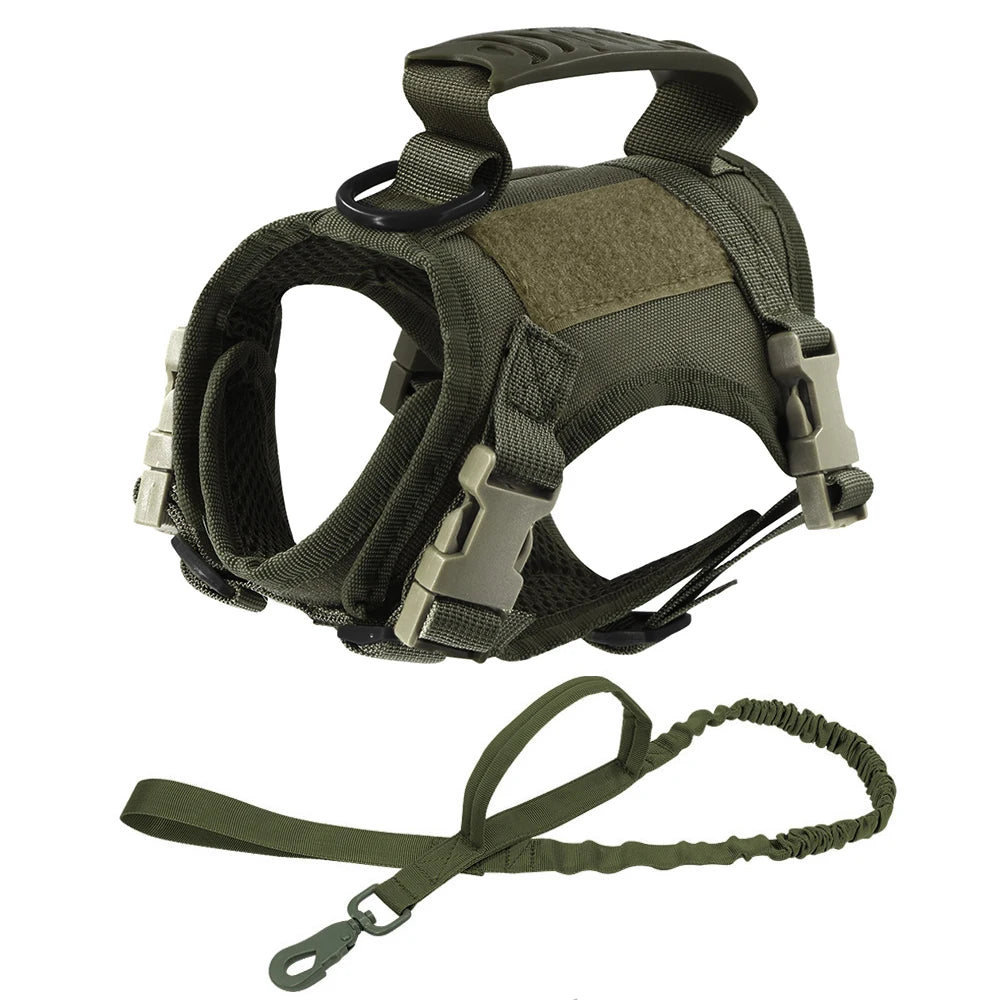 Tactical Cat Harness for Walking – Escape Proof, Adjustable Soft Mesh Pet Vest with Control Handle for Large Cats and Small Dogs