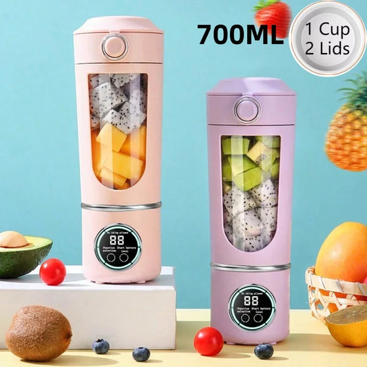 Portable Juicer Blender Bottle – 700ML 12-Blade Smoothie & Shake Maker