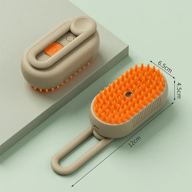 3-in-1 Pet Spray Massage Brush – Steam, Bath & Hair Removal Comb for Cats & Dogs