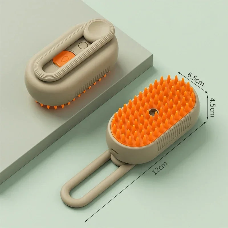 3-in-1 Pet Spray Massage Brush – Steam, Bath & Hair Removal Comb for Cats & Dogs