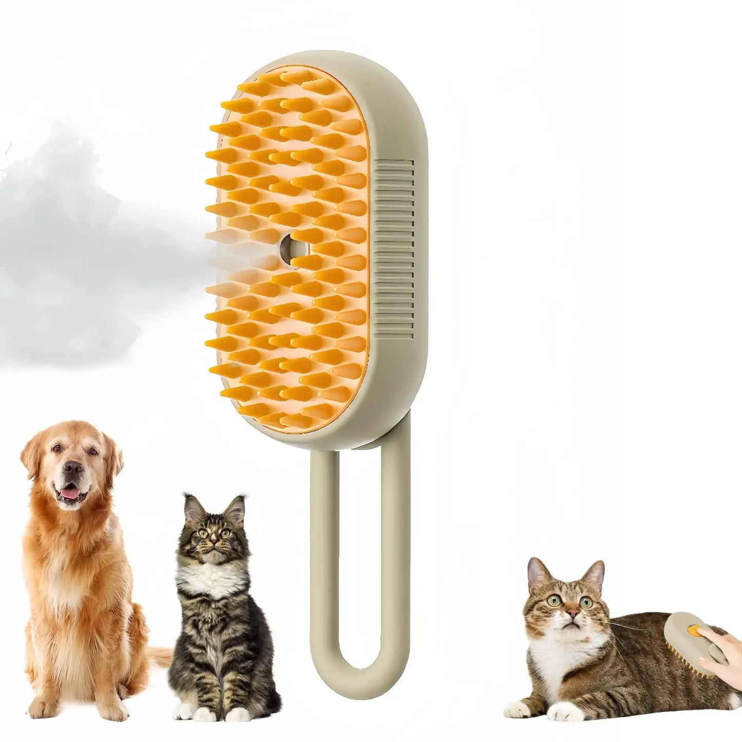 3-in-1 Pet Spray Massage Brush – Steam, Bath & Hair Removal Comb for Cats & Dogs