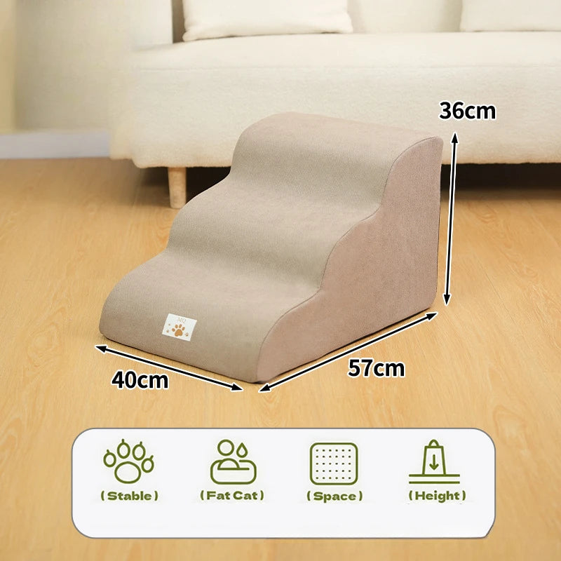 Pet Step Stairs – 2/3 Step Dog & Cat Ramp with Washable Cover