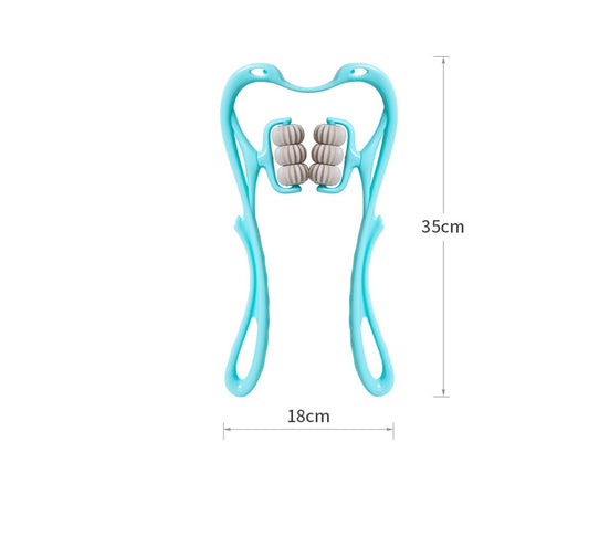 Manual Six-Wheel Neck Massager – Muscle Relaxation Roller Tool